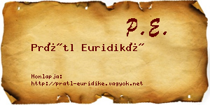 Prátl Euridiké névjegykártya